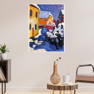 Póster Kandinsky - Cementerio y vicaría en Kochel