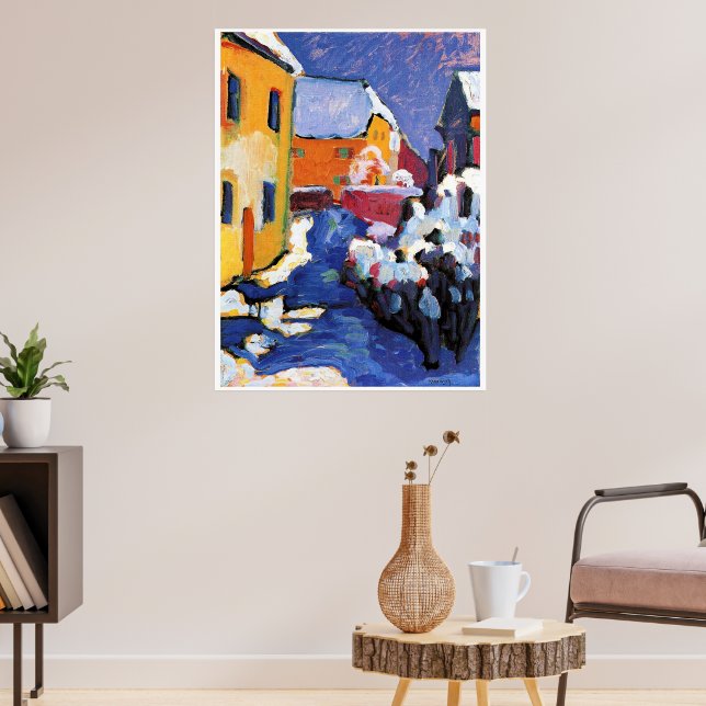 Póster Kandinsky - Cementerio y vicaría en Kochel (Salón 3)