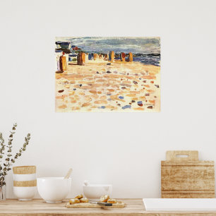 Póster Kandinsky - Cestas de Playa en Holanda
