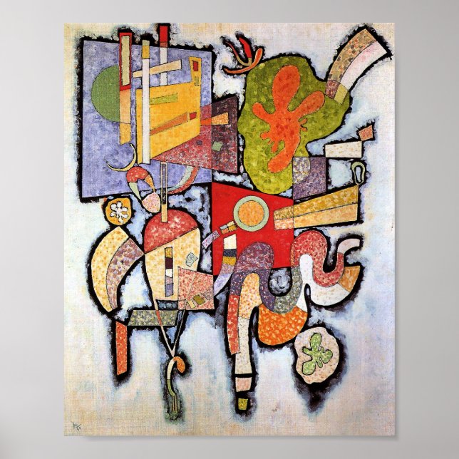 Póster Kandinsky - Complex, Simple, abstract art painting (Frente)