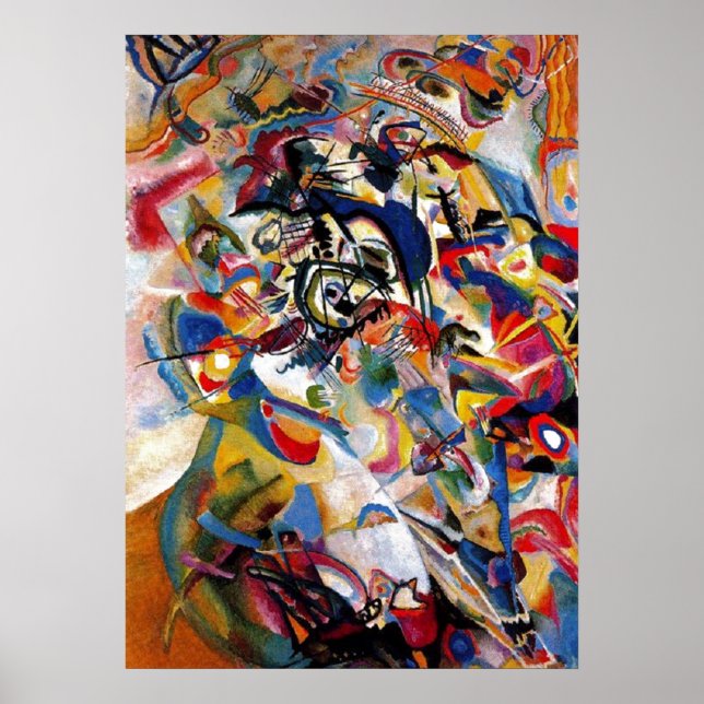 Póster Kandinsky Composición VII Pintura abstracta (Frente)