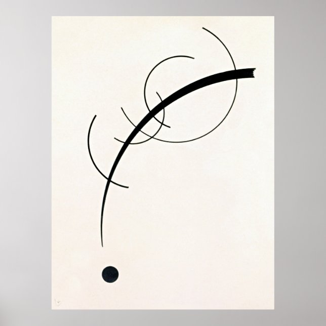 Póster Kandinsky - Curva libre (Frente)