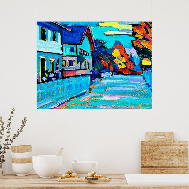 Póster Kandinsky - Dos casas (Cocina)