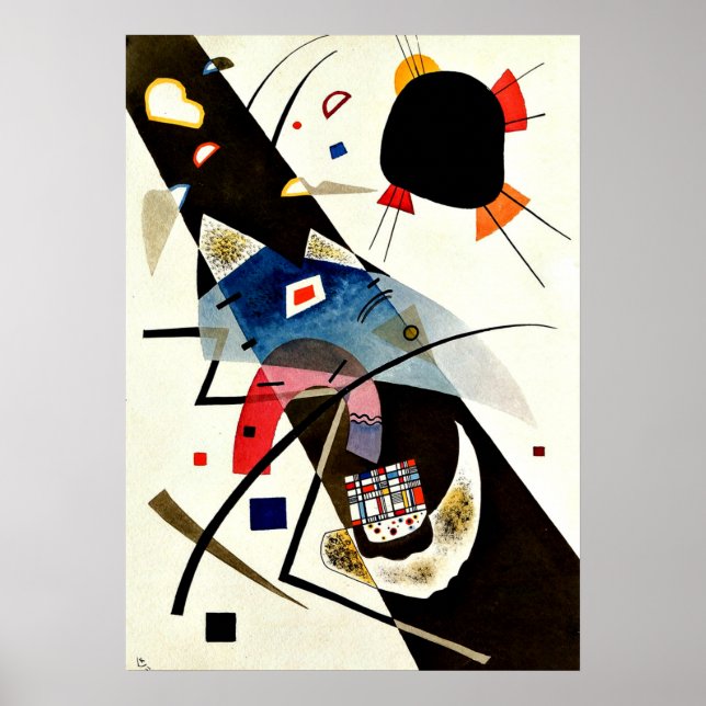 Póster Kandinsky - Dos puntos negros (Frente)