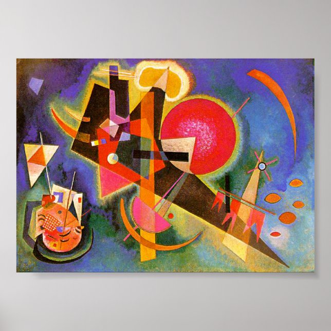 Póster Kandinsky En Poster Azul (Frente)