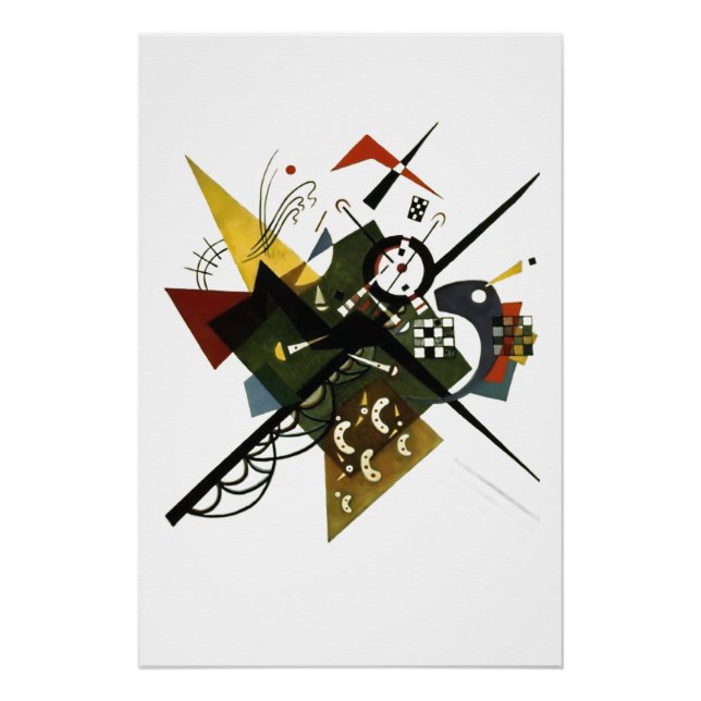 Póster Kandinsky En White II - Resumen De Arte Expresioni (Anverso)