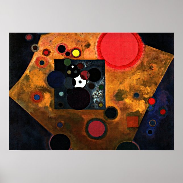 Póster Kandinsky - Énfasis en el Rosa (Frente)