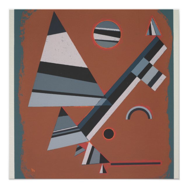 Póster Kandinsky Gris 1931  (Anverso)