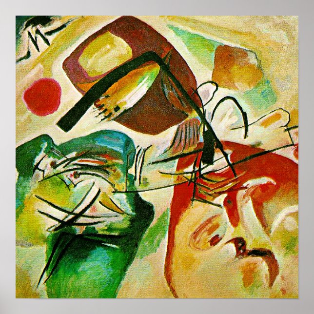 Póster Kandinsky - Imagen con un Arco Negro, (Frente)
