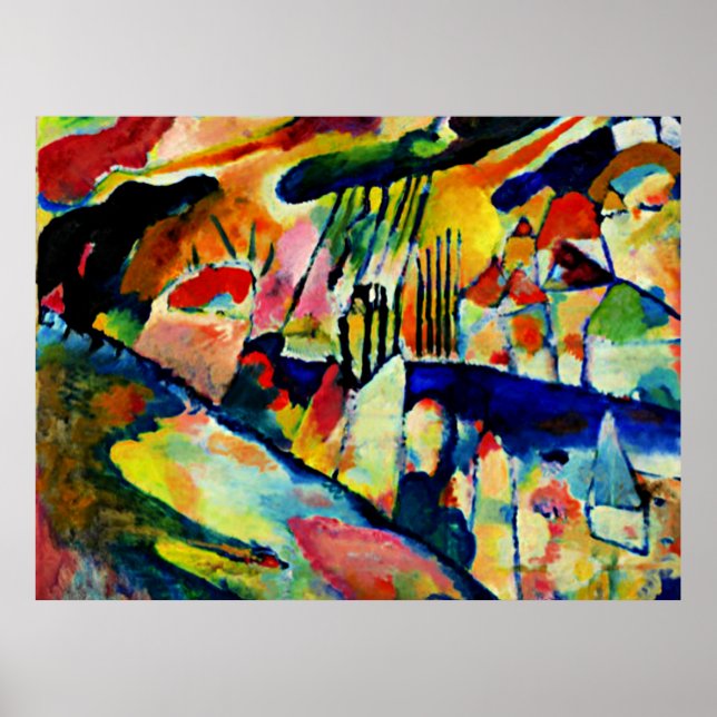 Póster Kandinsky - Landscape with Rain (Frente)