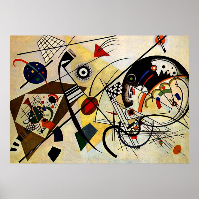 Póster Kandinsky - Línea transversal (Frente)