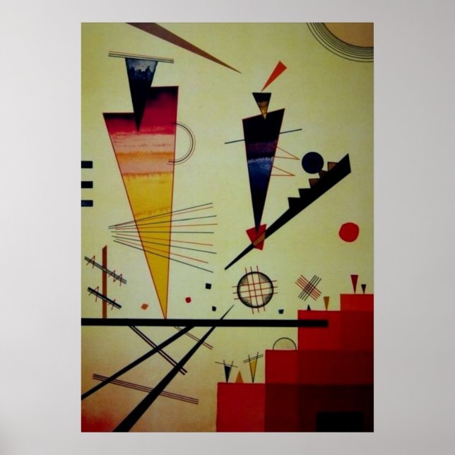 Póster Kandinsky Merry Structure Resumen Pintura (Frente)