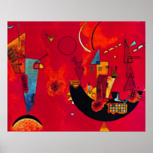 Póster Kandinsky Mit und Gegen Resumen Poster de pintura