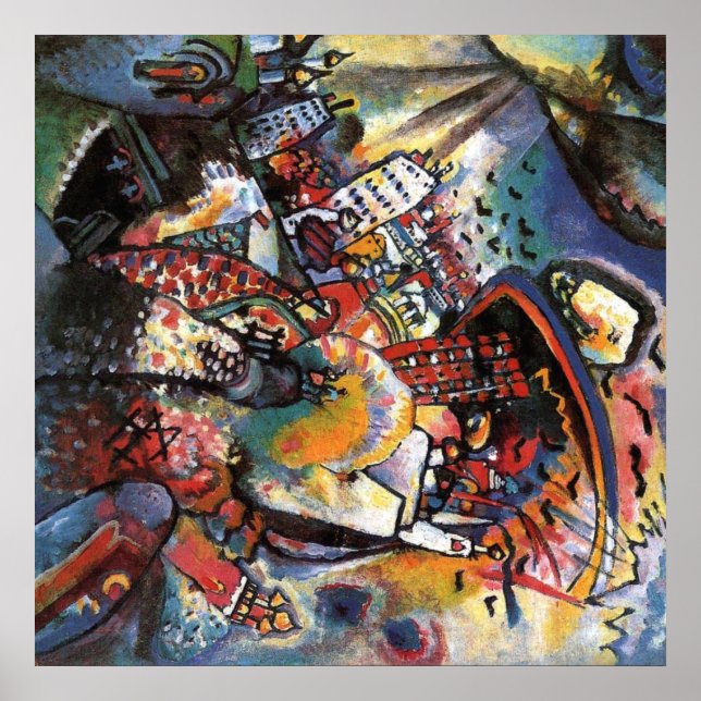 Póster Kandinsky Moscú I Resumen de pintura (Frente)