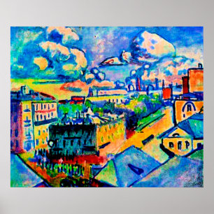 Póster Kandinsky - Moscú, Plaza Zubovskaya, estudio
