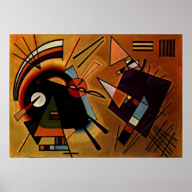 Póster Kandinsky - Negro y violeta (Frente)