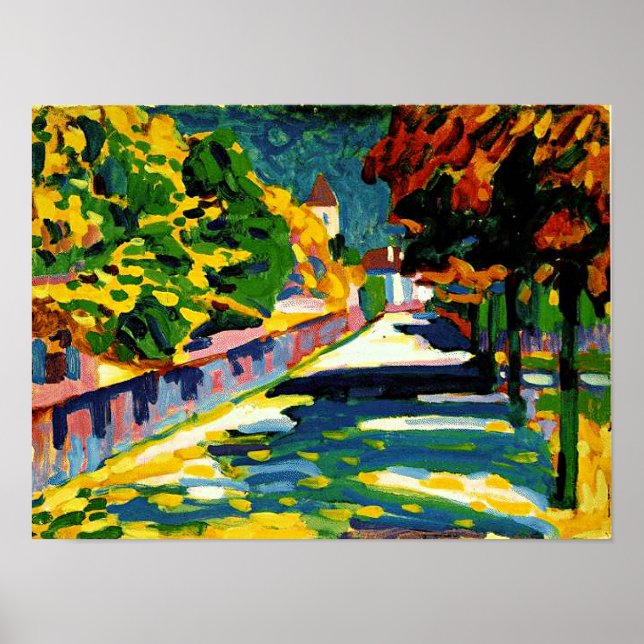 Póster Kandinsky - Otoño en Baviera, (Frente)