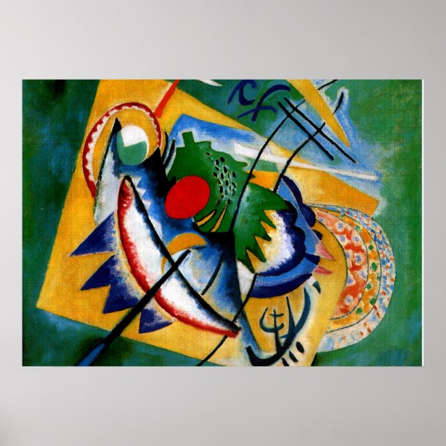Póster Kandinsky - Oval Rojo (Frente)
