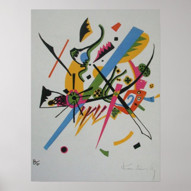 Póster Kandinsky Pequeños Mundos Resumen Pintura (Frente)