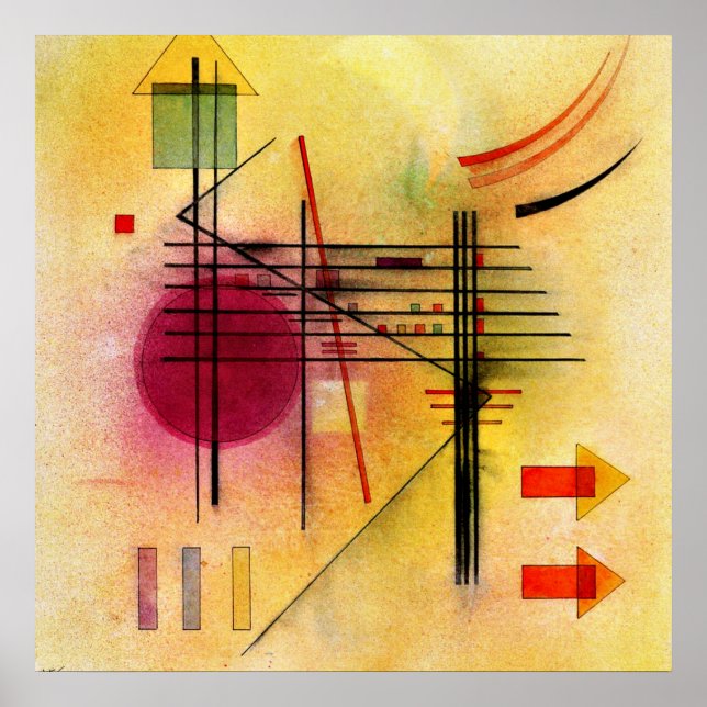 Póster Kandinsky - Pintura abstracta vibrante y popular (Frente)