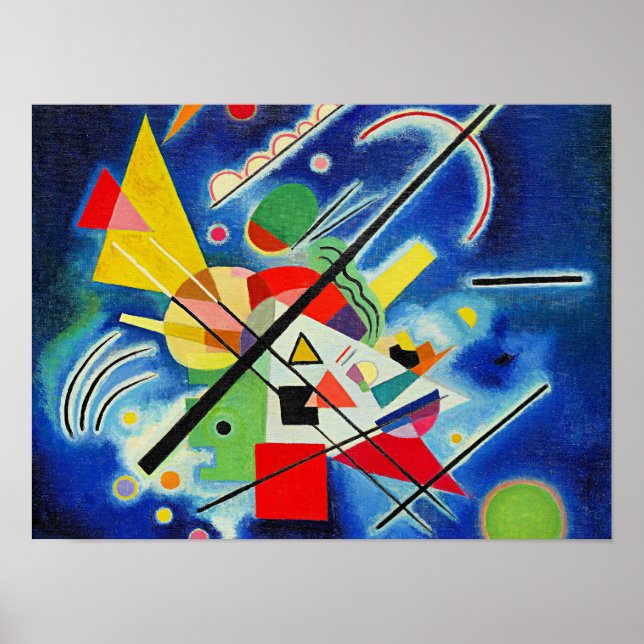 Póster Kandinsky - Pintura azul, (Frente)