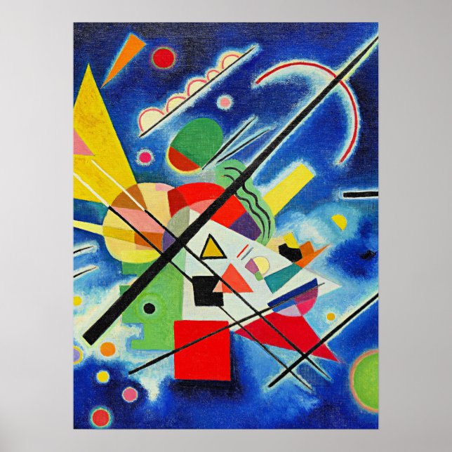 Póster Kandinsky - Pintura azul, (Frente)