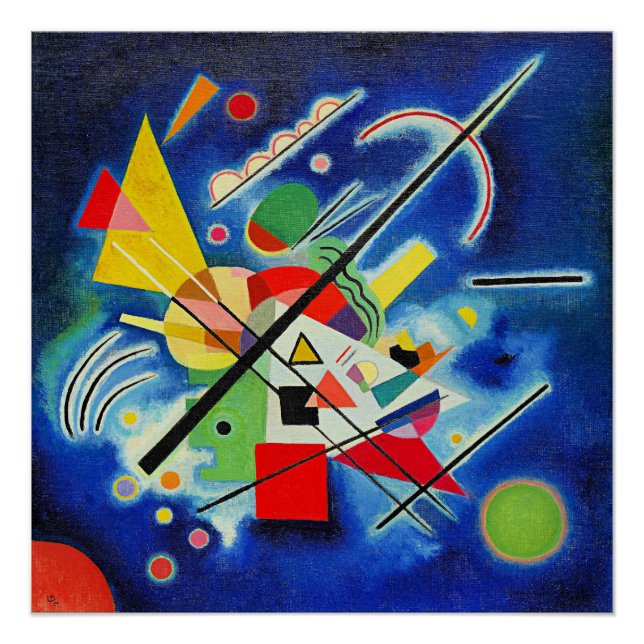 Póster Kandinsky - Pintura azul (Anverso)