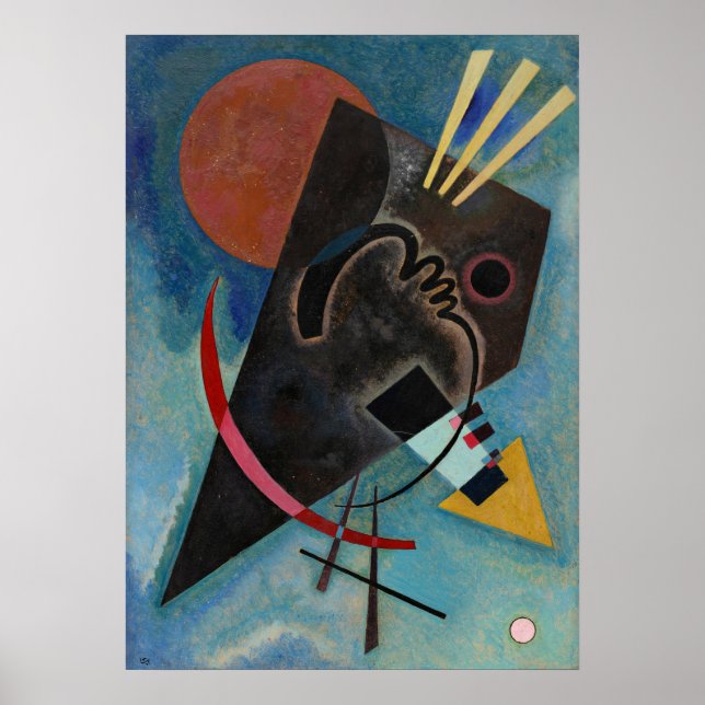 Póster Kandinsky - puntiagudo y redondo (Frente)