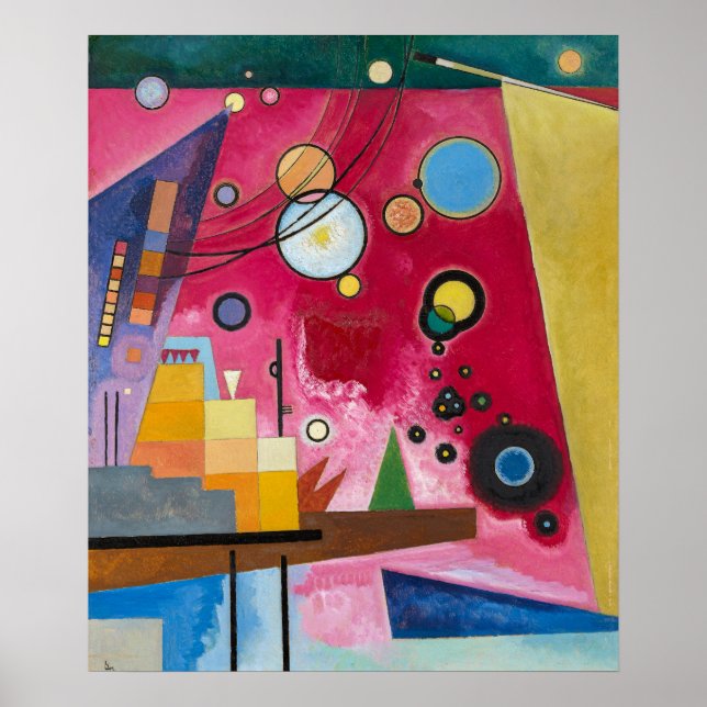 Póster Kandinsky Rojo Intenso, 1924 (Frente)