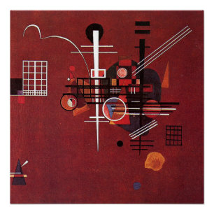 Póster Kandinsky - Rojo Opaco