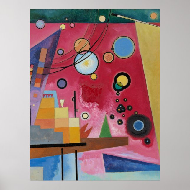 Póster Kandinsky - Rojo pesado (Frente)