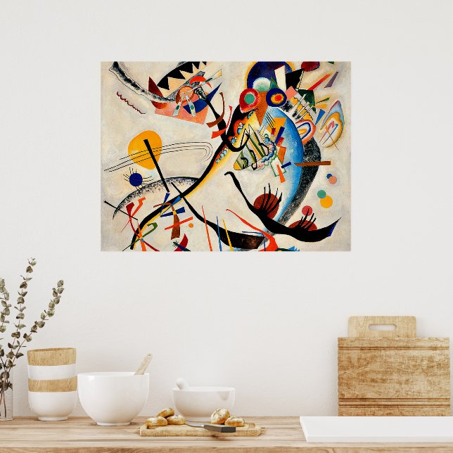 Póster Kandinsky - Segmento azul (Cocina)
