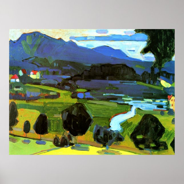 Póster Kandinsky - Vista al Staffelsee (Frente)