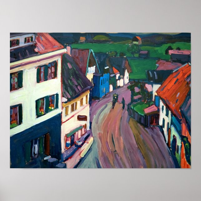 Póster Kandinsky - Vista desde la ventana de la Griesa (Frente)