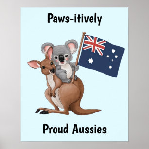 Póster Kangaroo y Koala