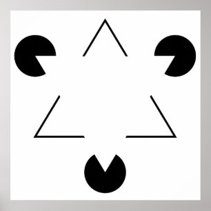 Póster Kanizsa triangle