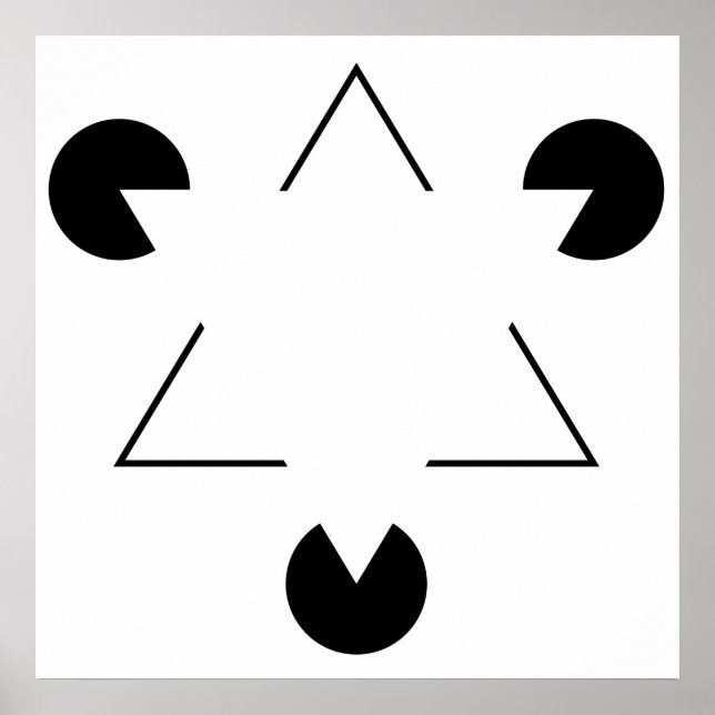 Póster Kanizsa triangle (Frente)
