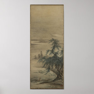 Póster Kano Masanobu - apreciación de lotos