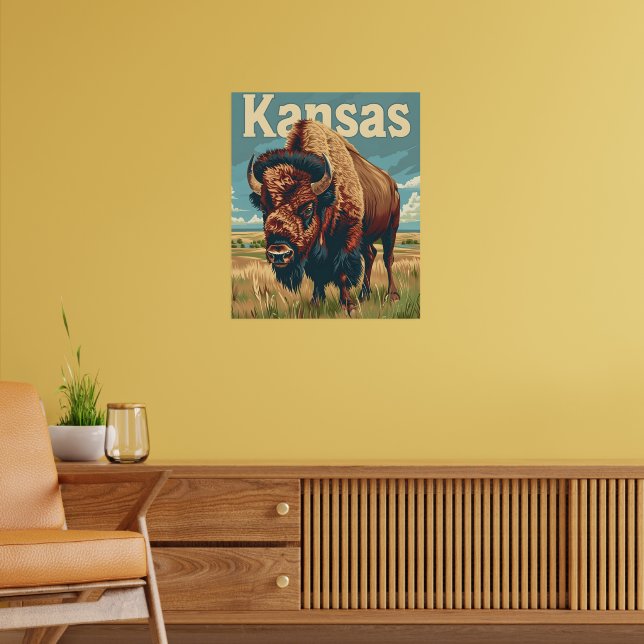 Póster Kansas American Bison (Salón 2)