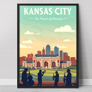 Póster Kansas City Antiguo