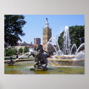 Póster Kansas City, Missouri Plaza Fountain