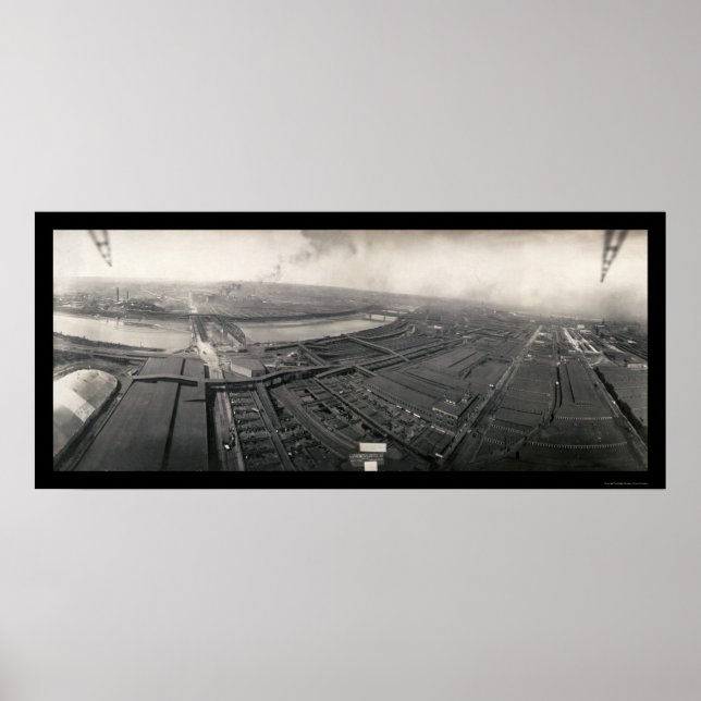 Póster Kansas City Stockyards Photo 1907 (Frente)