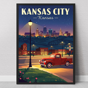 Póster Kansas City vintage