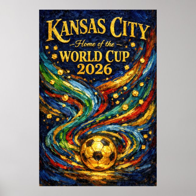 Póster Kansas City World Cup 2026 Oil Painting Soccer  (Frente)