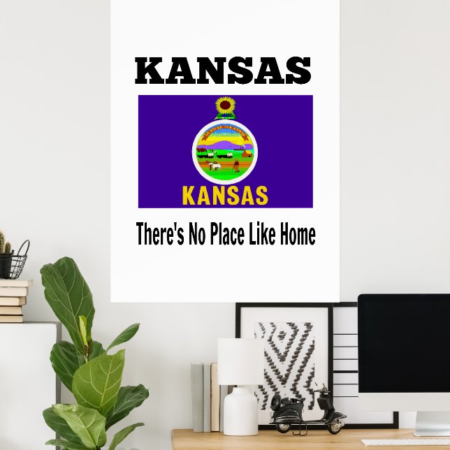 Póster Kansas, no hay lugar como el hogar, (Oficina en casa)