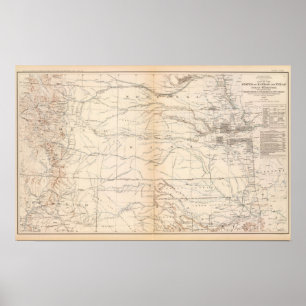 Póster Kansas, Texas, Indian Territory