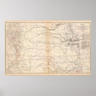 Póster Kansas, Texas, Indian Territory