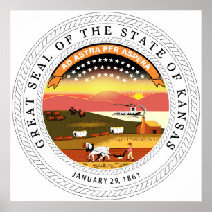 Póster Kansas, USA