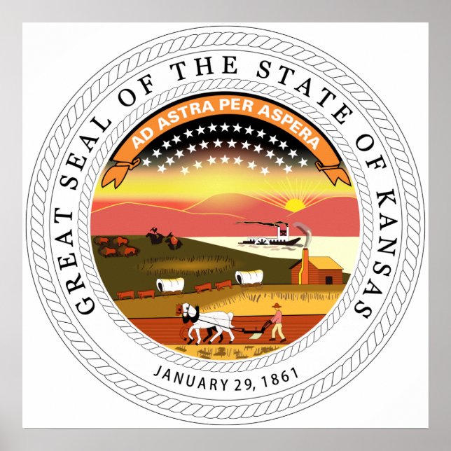 Póster Kansas, USA (Frente)