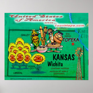 Póster Kansas USA